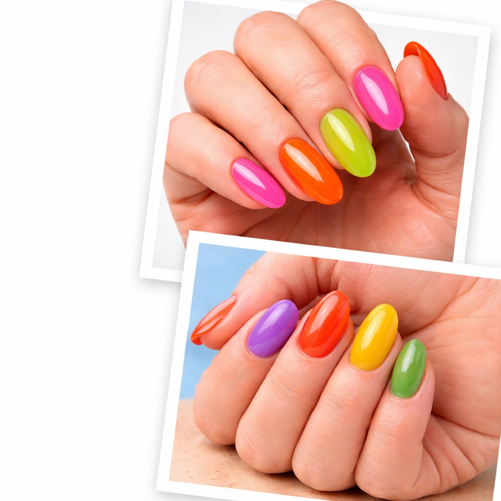 Neon Jelly Nails: Juicy & Transparent